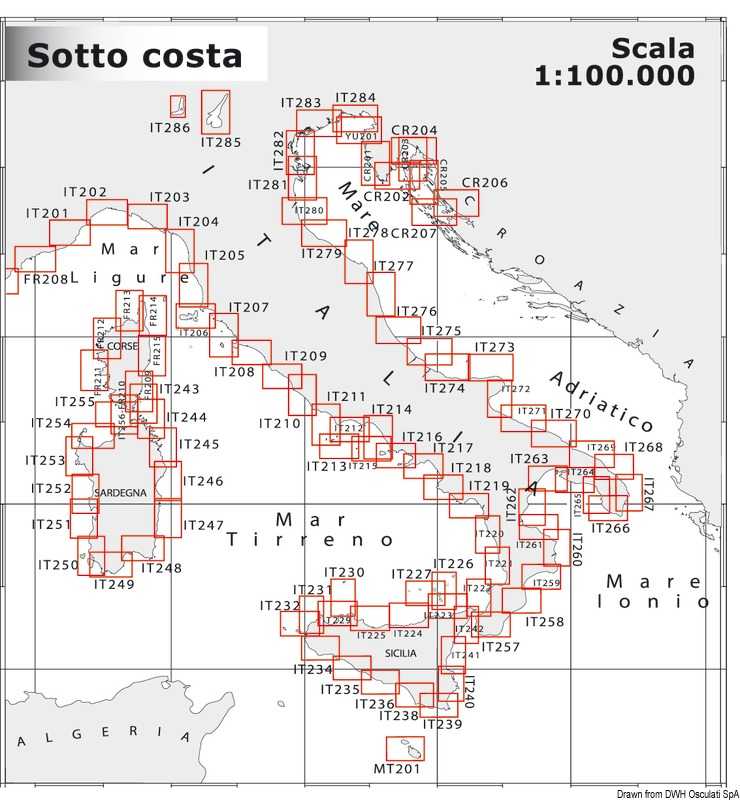 Carte Navimap IT214-IT215 De Gaeta à Baia avec I. d’Ischia et I. di Procida