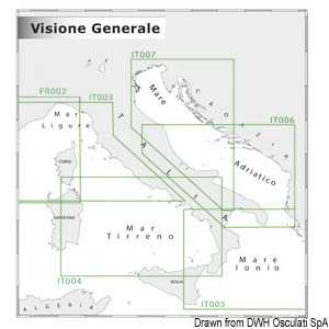 Carte Navimap FR002-IT003 De Barcelone à La Spezia avec la Corse et Sardaigne Nord