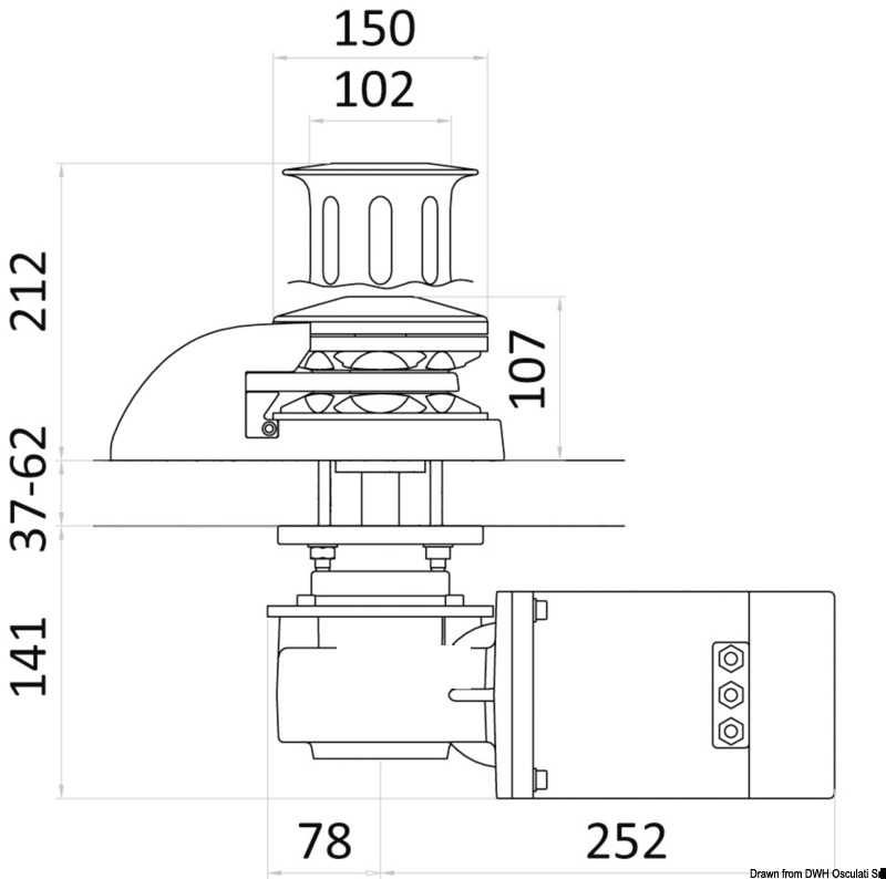 Guindeau ITALWINCH Orchid 24V 2000W 12m avec cloche et barbotin