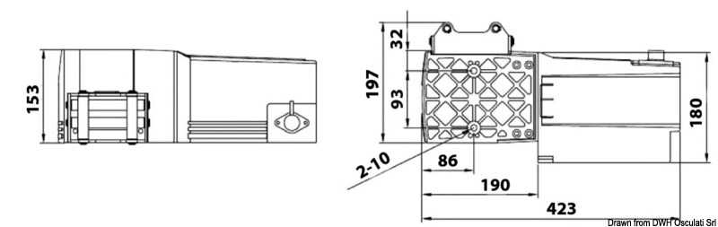 Treuil électrique traction maxi 2400 kg 1200W 12V