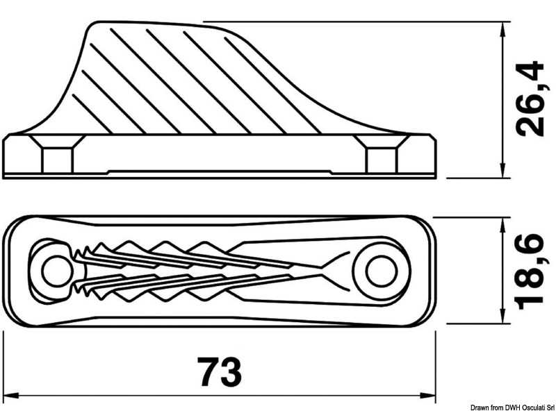 Coinceur clamcleat CL 209 nylon pour écoutes 4-8mm