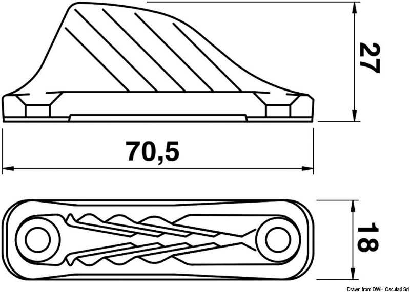 Coinceur clamcleat CL 254 alu pour écoutes 4-8mm