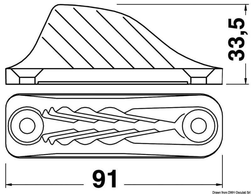 Coinceur clamcleat CL 219 alu pour écoutes 6-12mm