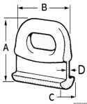 Coulisseau nylon pour grand-voile 14 mm