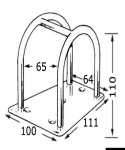 Porte-tangon inox 110 mm léger et fonctionnel