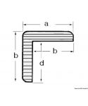 Profil teck en L 23x23 mm