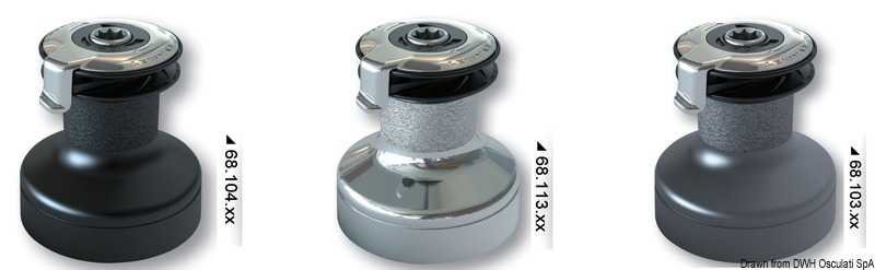 Winch Lewmar Evo 50ST gris base 181mm Hauteur 197mm bout 8-14mm