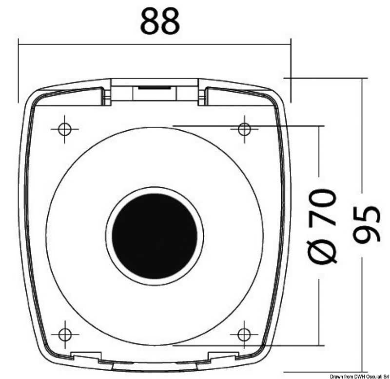 Coffret douche New Edge porte sortie transv. 88x95mm