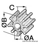 Turbine pompe refroidissement eau Réf. d'origine 09-1029B-9 GT 205