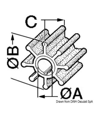 Turbine pompe refroidissement eau Réf. d'origine 4568-0001