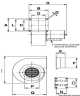 Ventilateur centrifuge 24V 550W 28A Rotation RD Débit 37 m3/min