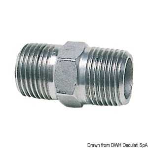 Niple double inox 3/8"