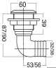 Passe-coque coudé 90° 1"1/2 x 38 mm Inox 316