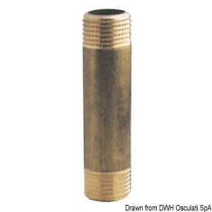 Raccord rallonge en laiton 1/2" x 60 mm