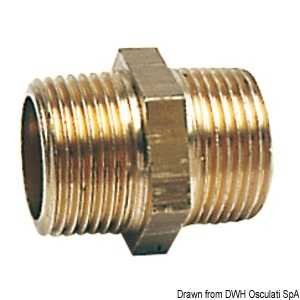 Mamelon laiton double 3/8"