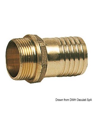 Embout mâle en laiton moulé 1/4" x 8 mm