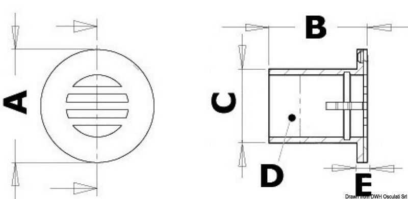 Evacuation drainage cockpit 1"1/2 diamètre 80mm