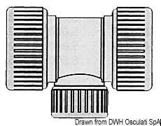 T réduit Hydrofix 22/15/22 mm