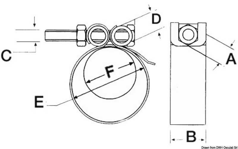 Collier de serrage Heavy Duty Inox 316 178/190 mm