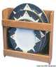 Range-assiette teck 12 assiettes 28,5x26hx9,5mm