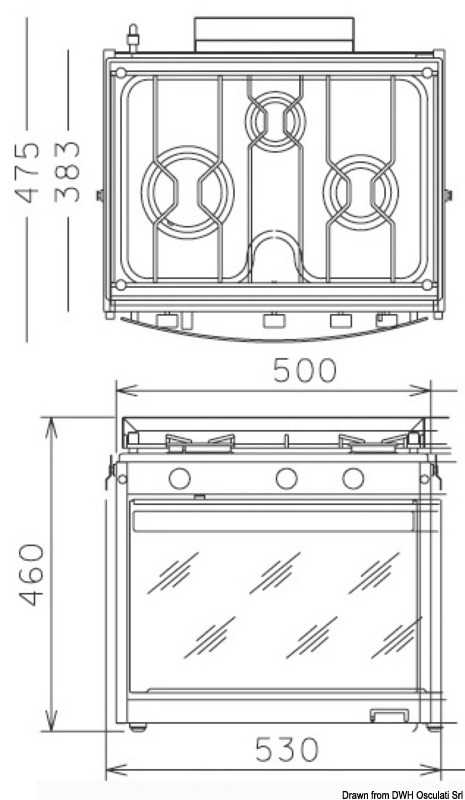 CuisinièreTECHIMPEX Marinertwo 2 feux avec four