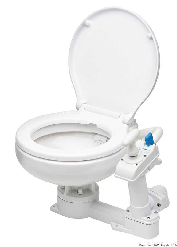 WC manuel Super Compact siège en bois