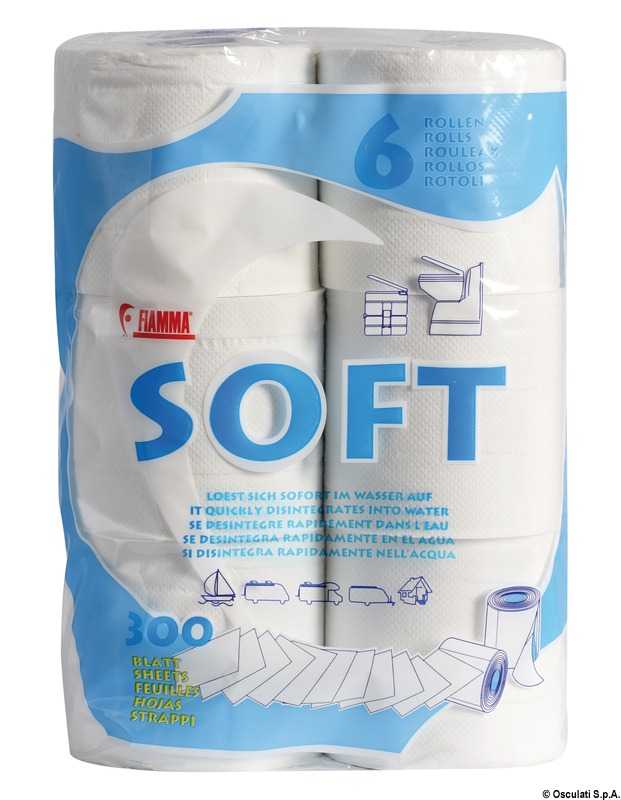 Papier hygiénique hydrosoluble Aqua Soft 6 pièces