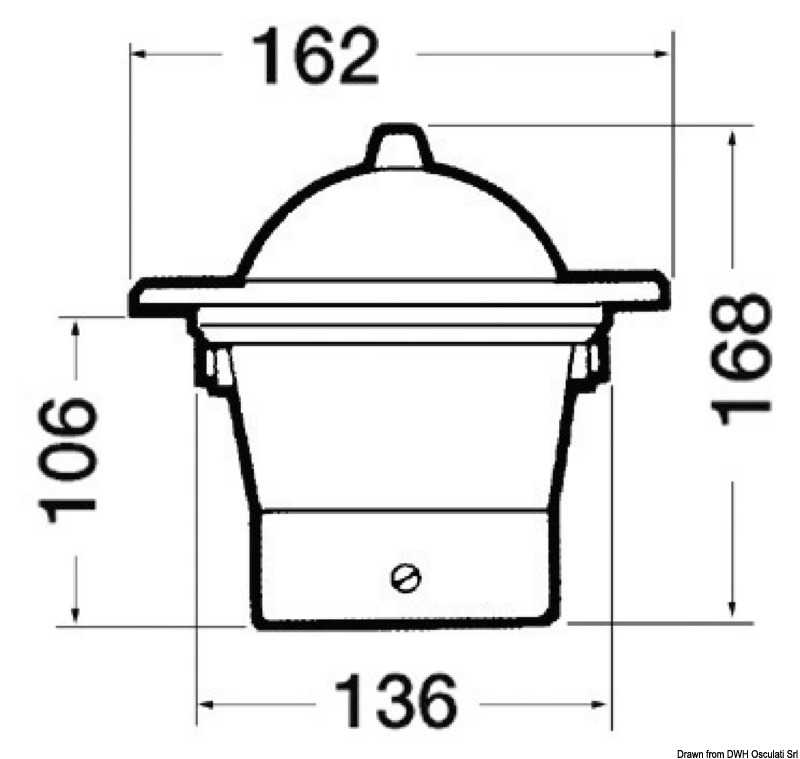 Compas 4" RIVIERA BU3 petites colonnes ou tableaux de bord de voiliers