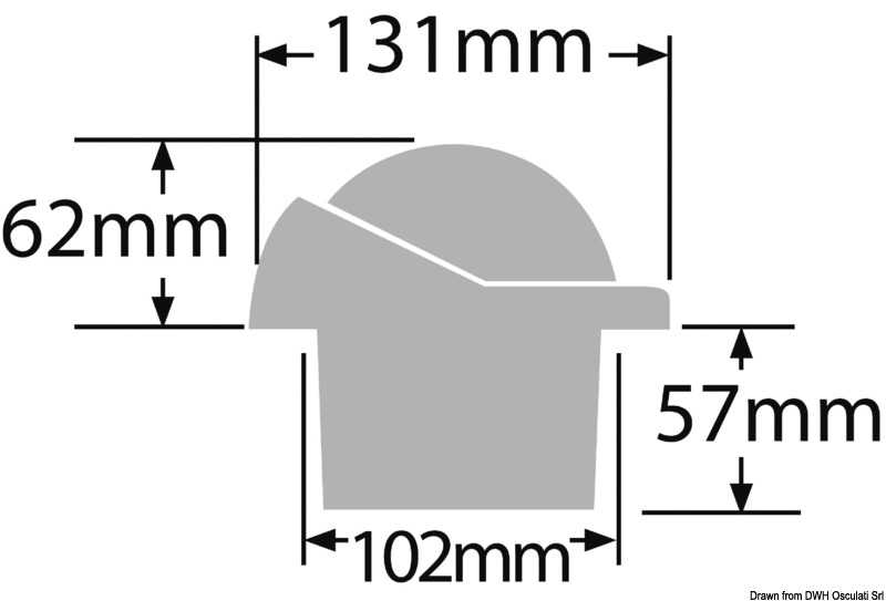 Compas encastrement RITCHIE Helmsman 3"3/4 Corps blanc Rose blanc