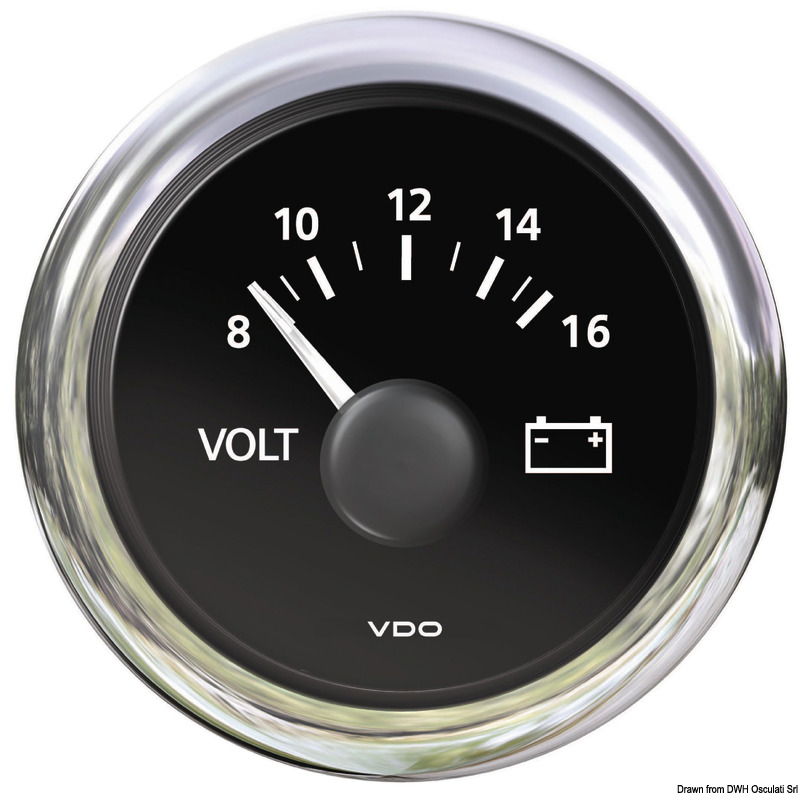 Voltmètre et ampèremètre numérique, prise 12 V Osculati - Voltmètre