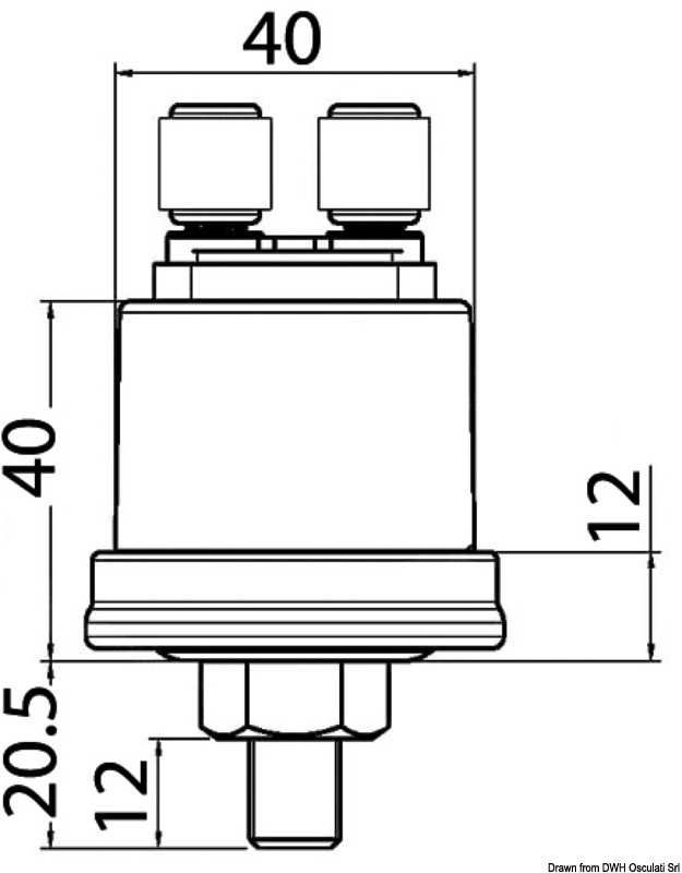 Bulbe pression huile VDO 5 bar 1/8"- 27 NPT pôles à masse