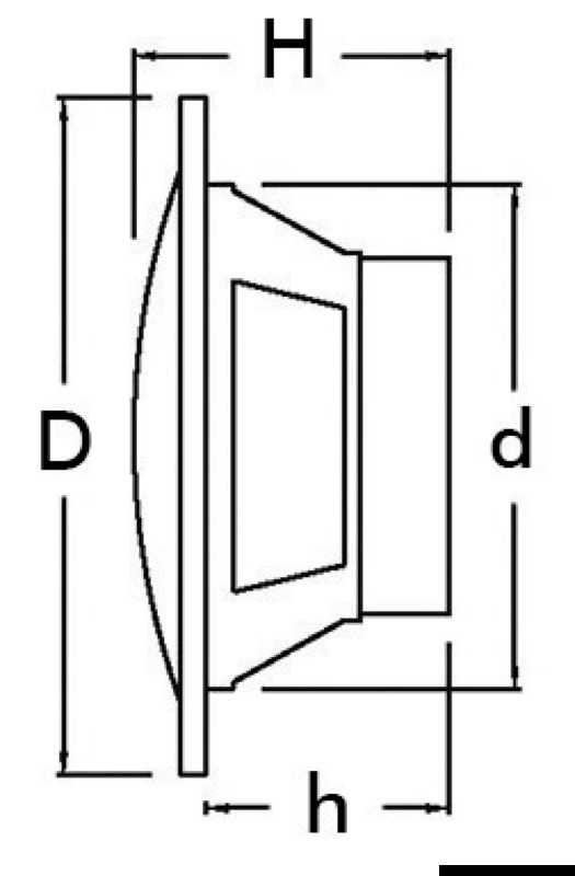 Enceintes double cône 6,5" 2x60 W noir diamètre 150mm